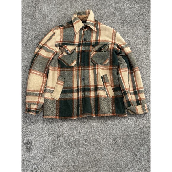 VTG 1980's Manor House Plaid Flanne Lined Shacket Shirt Jacket M Yellowstone - Picture 1 of 11